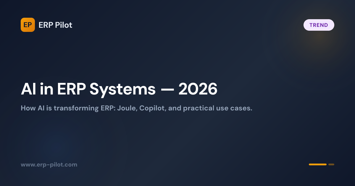 AI In ERP Systems 2026 What Actually Works ERP Pilot Opengraph Image 8u5wa8